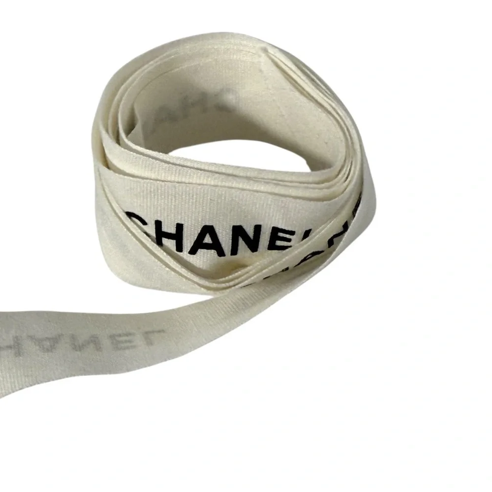 CHANEL White Ribbon for Gift Wrap